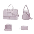 Set Sac de Voyage Femme Nylon – Sac Vêtements & Trousse de Toilette Inclus (Rose)
