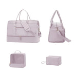 Set Sac de Voyage Femme Nylon – Sac Vêtements & Trousse de Toilette Inclus (Rose)