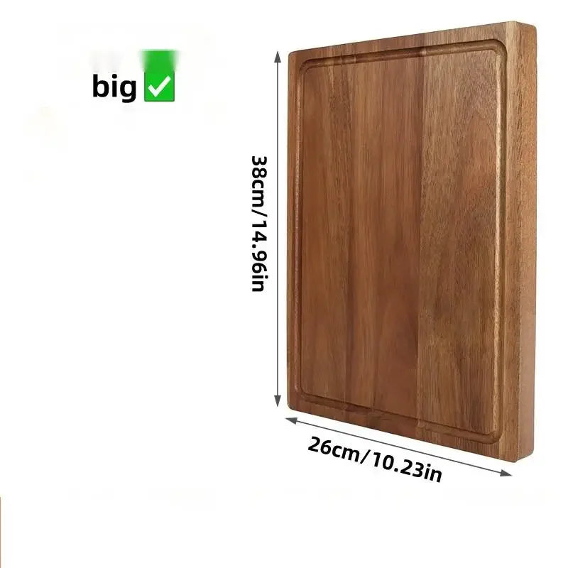 Planche à Découper en Bois Hêtre - Bloc de Boucher Professionnel pour Viande et Fromage