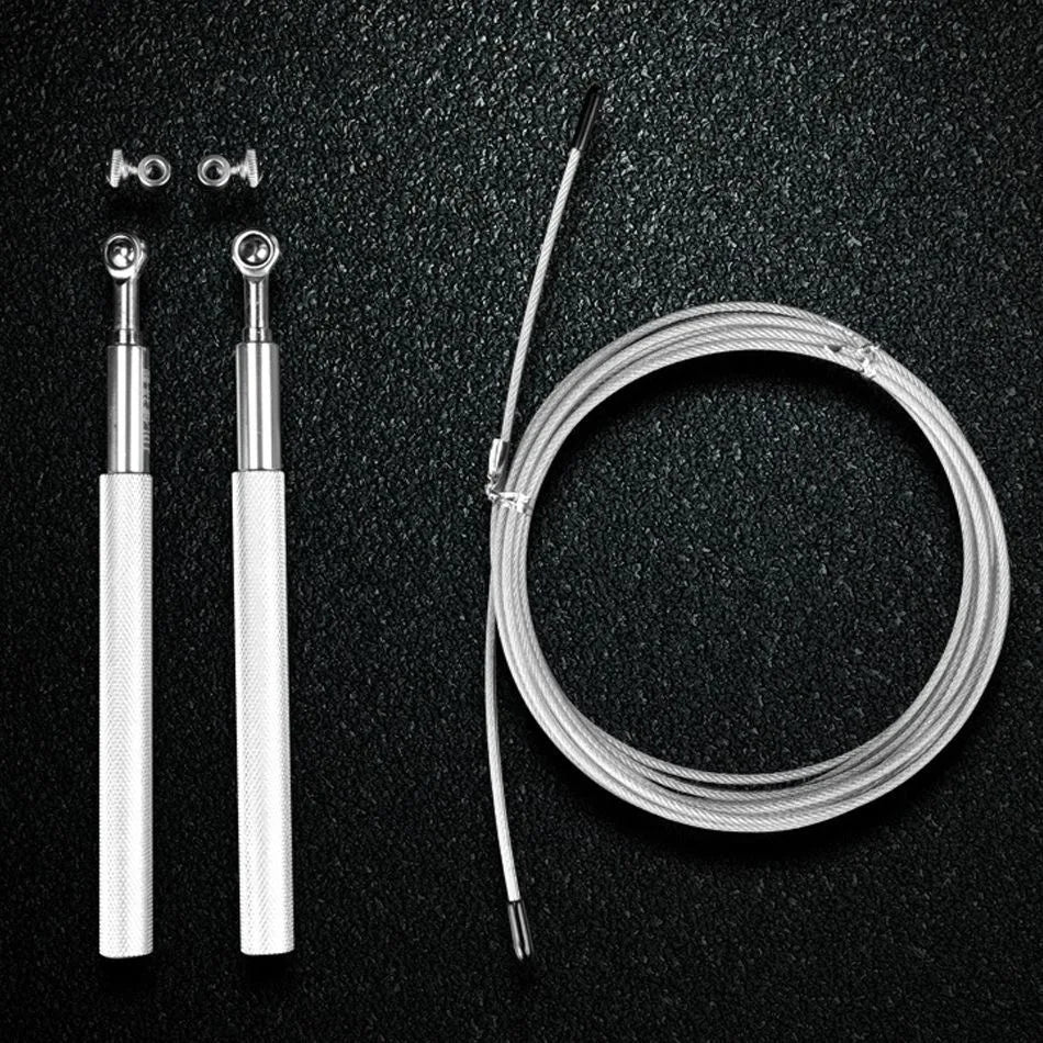 Corde de crossfit à vitesse réglable, fil d'acier portant, hommes, femmes, enfants