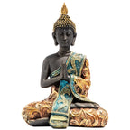 Statue Bouddha Thaïlandaise en Résine Verte – Sculpture Fengshui & Méditation, 4 Tailles