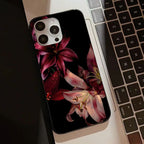 Coque iPhone Fleur de Lys Rouge — Étui Souple Antichoc, Compatible iPhone 7 au 17 Air