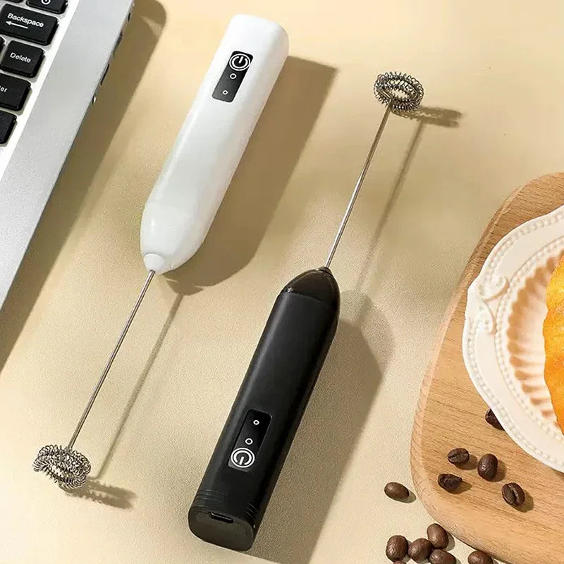 Mousseur à Lait Électrique Xiaomi - Batteur à Œufs Portable Cappuccino Noir