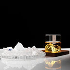 Verre à whisky japonais avec relief montagne 3D - Coffret cadeau premium