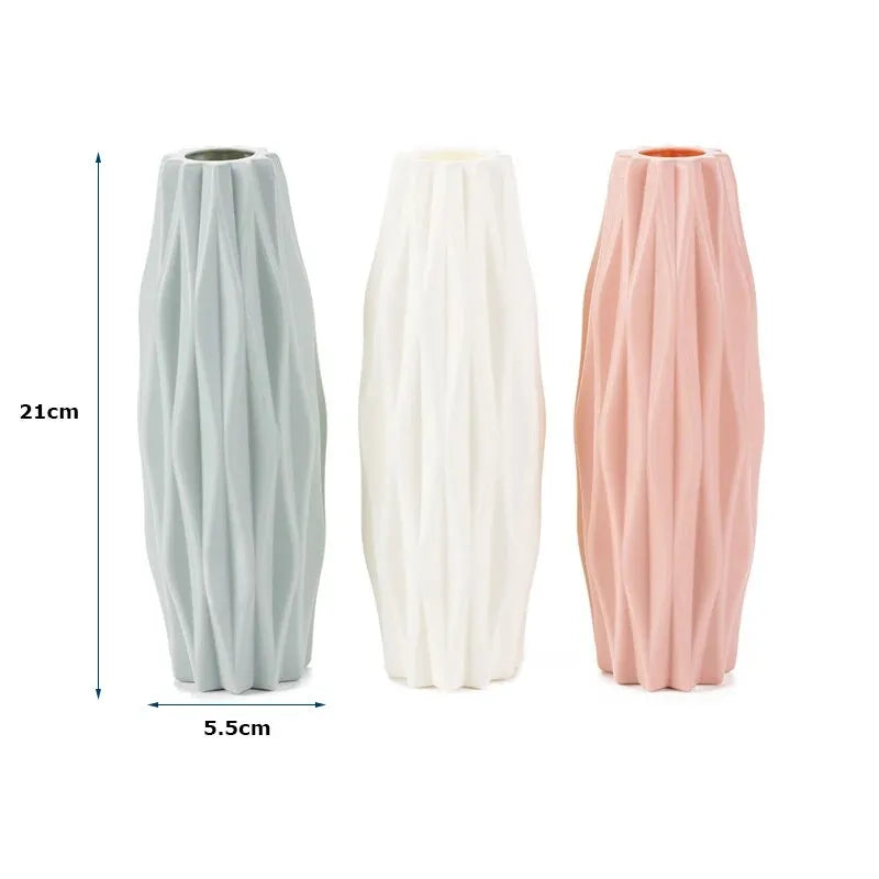 Vase Moderne en Plastique Style Nordique - Panier Décoratif pour Fleurs