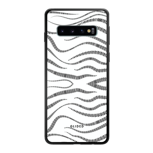 Coque Samsung Galaxy S10 — Design Binary Code, Protection Antichoc, Style Tech Minimaliste