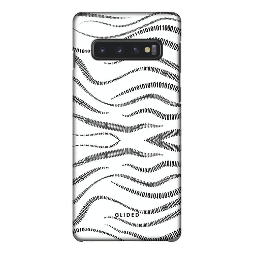 Coque Samsung Galaxy S10 — Design Binary Code, Protection Antichoc, Style Tech Minimaliste