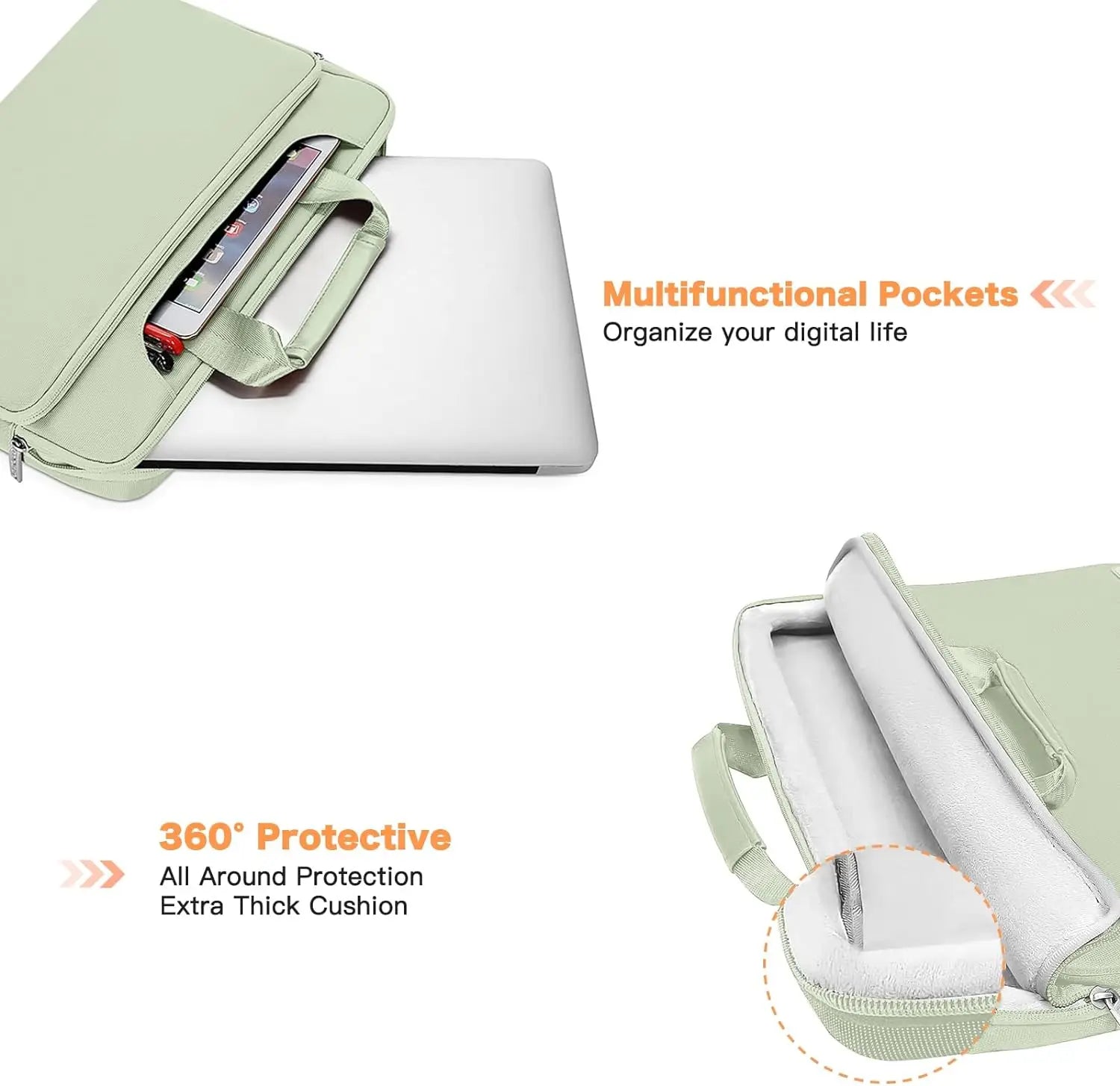 Sacoche Ordinateur Portable Premium 13-17 Pouces - Compatible MacBook Air/Pro M2 M3, HP, Dell, Lenovo
