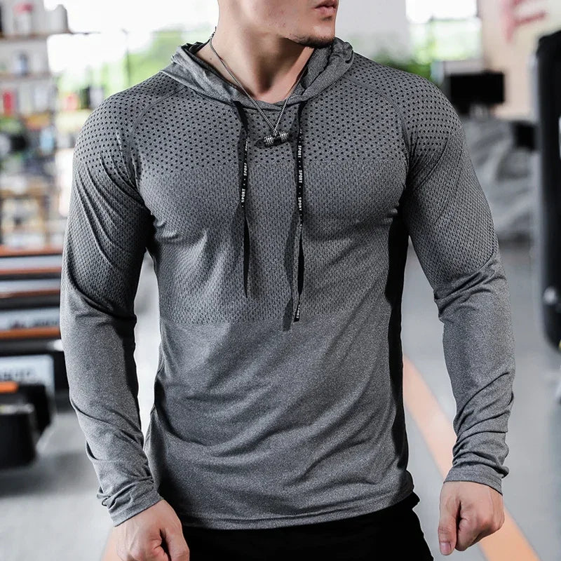 Sweat-shirt à capuche pour hommes, survêtement de Fitness, de Sport, de course, de Gym, d'entraînement en plein air, vêtements athlétiques, d'entraînement musculaire