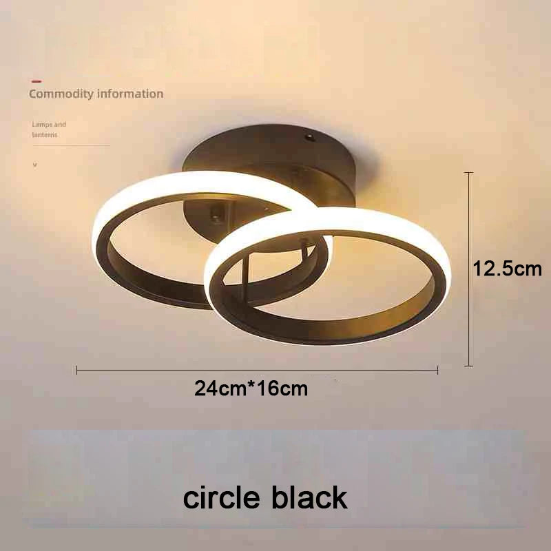 Plafonnier LED Double Anneau – Design Créatif Moderne, Tricolore, 25-30W | RmmKss