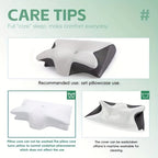 Ergonomic Memory Foam Cervical Pillow - Multi-Position Side/Back/Stomach Sleeping with Shoulder Relaxation