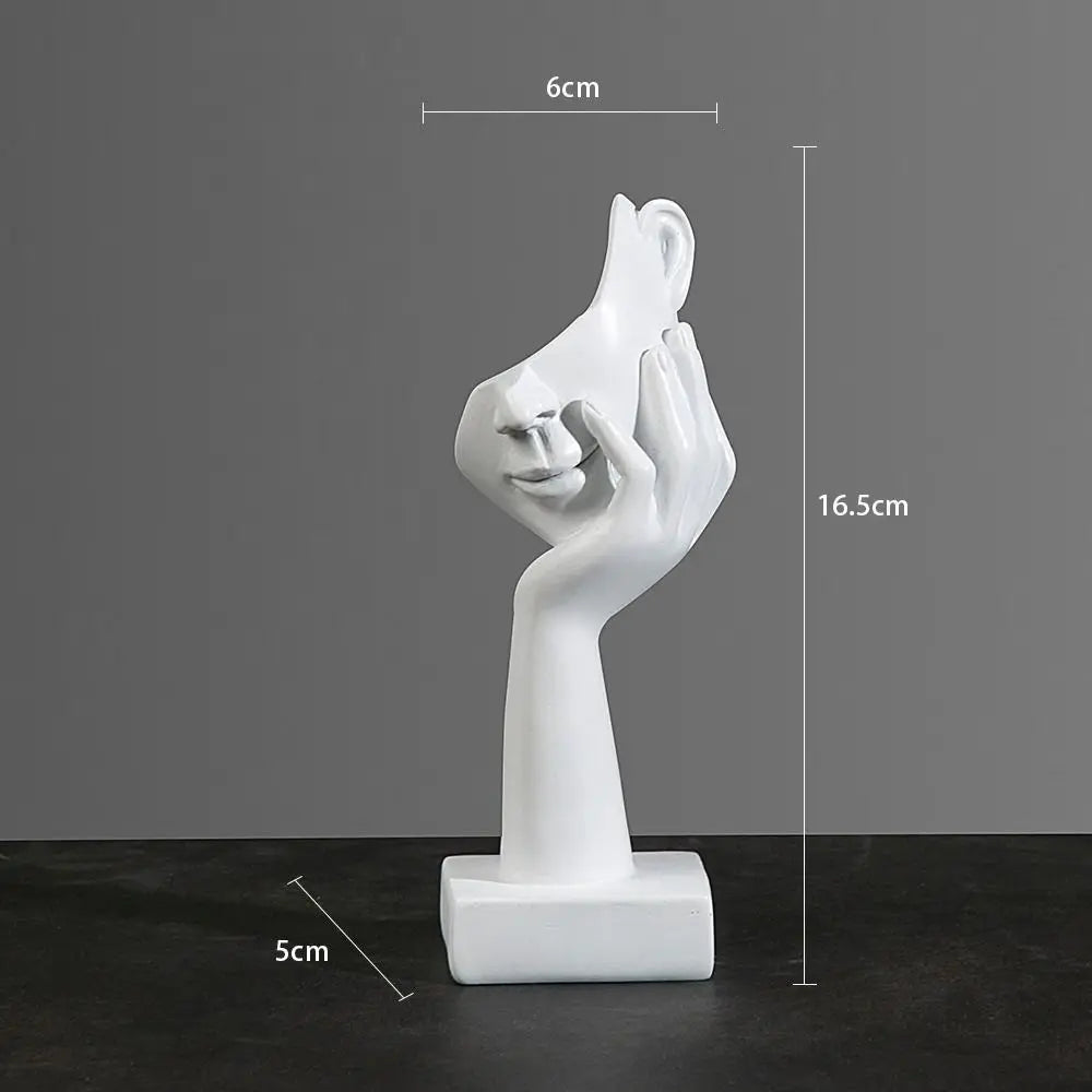 Statue Abstraite en Résine – Sculpture Nordique Penseur, Décoration Bureau & Salon | Art Luxe