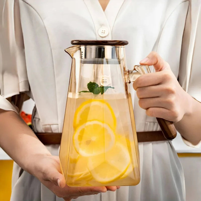 Carafe à Eau Verre Borosilicate 1800ml - Design Premium