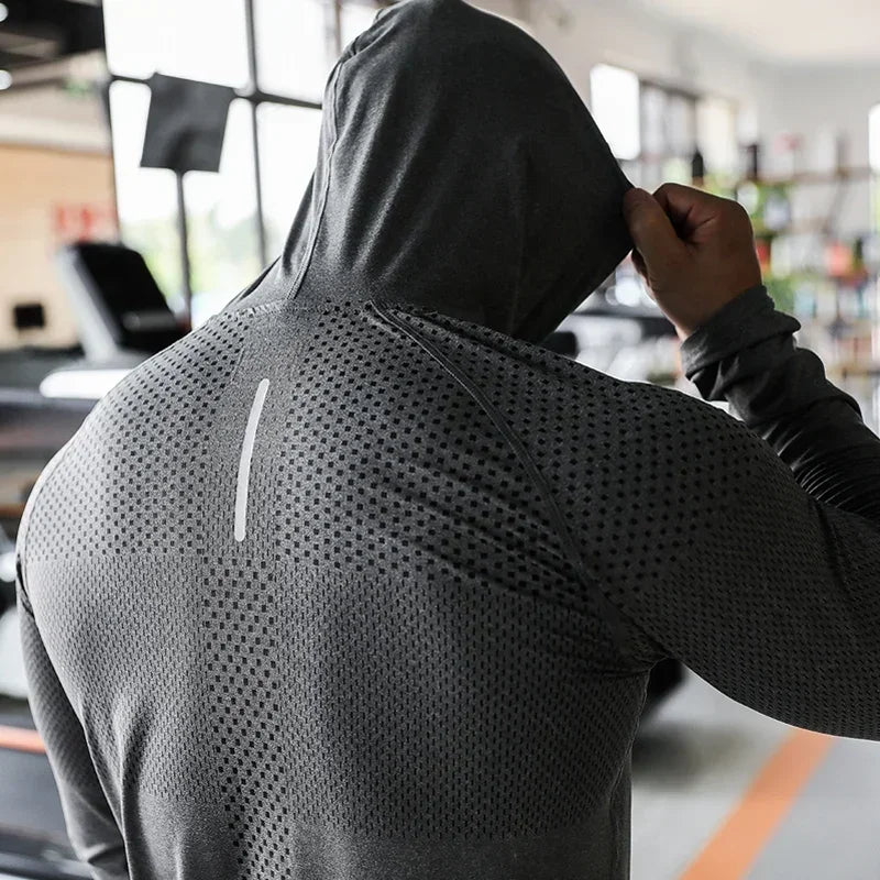 Sweat-shirt à capuche pour hommes, survêtement de Fitness, de Sport, de course, de Gym, d'entraînement en plein air, vêtements athlétiques, d'entraînement musculaire