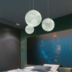 Suspension LED Wabi-Sabi en Résine FRP – Forme Lune Nordique, Décor Salon & Restaurant | VIGOUS