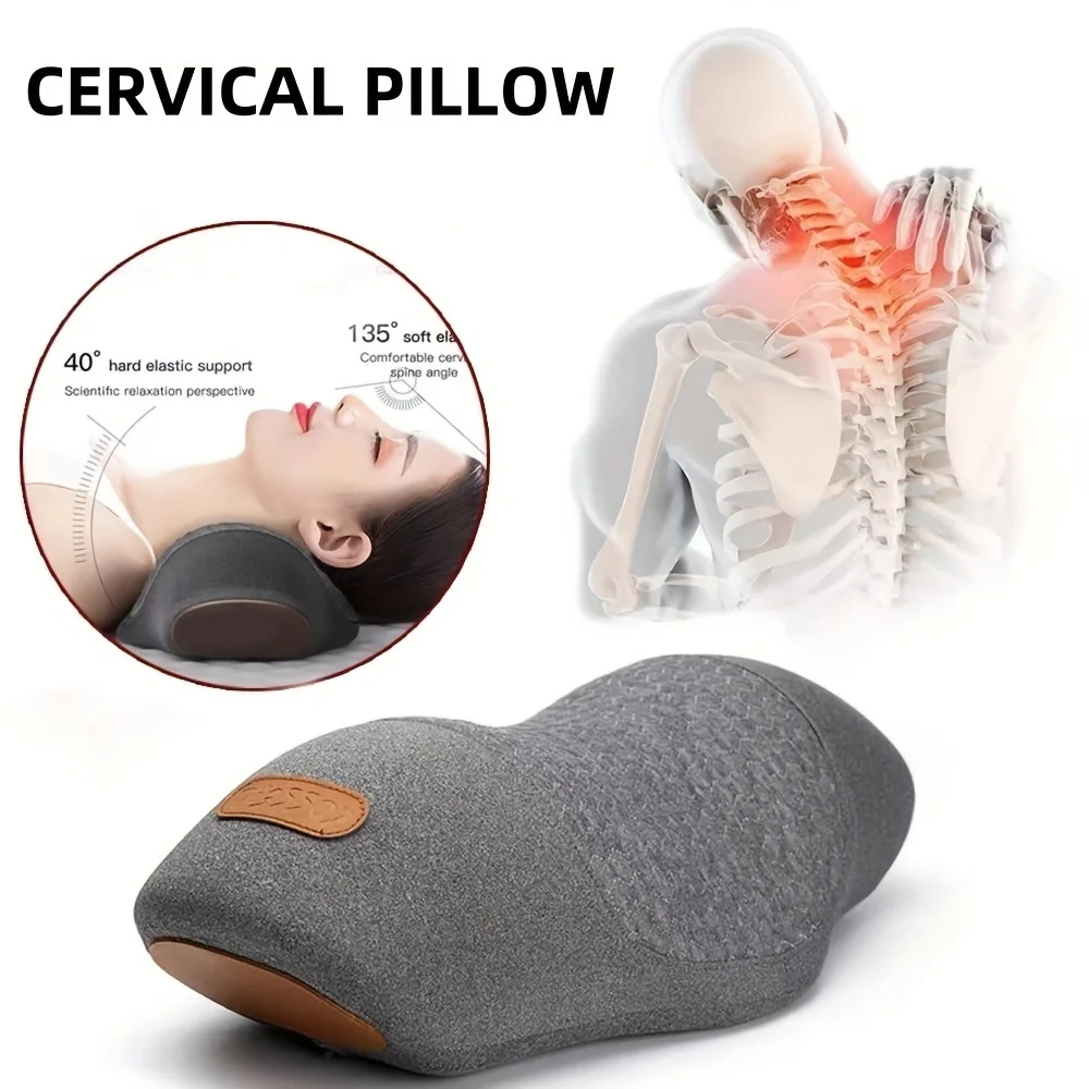 Oreiller Orthopédique Ergonomique Mémoire de Forme - Massage Cervical Anti-Douleur Nuque et Épaules