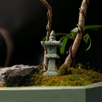 Mini Décoration Zen en Pierre – Paysage Miniature Style Antique, Idéal Bureau & Cérémonie du Thé