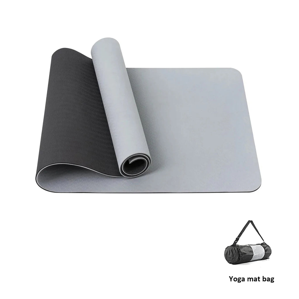 Tapis de Yoga TPE Écologique Antidérapant Double Face avec Sangle - Premium Fitness Pilates