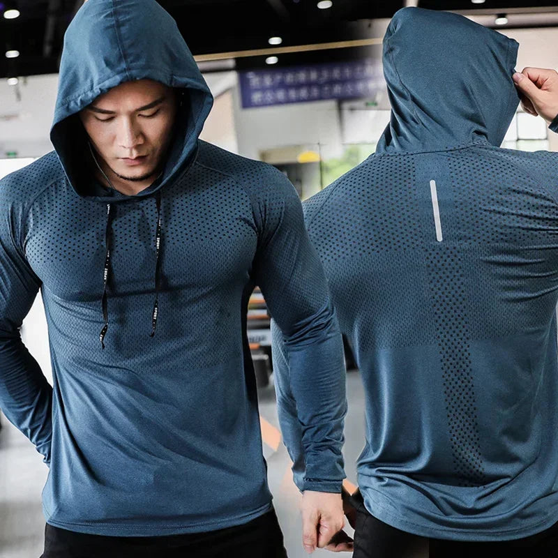 Sweat-shirt à capuche pour hommes, survêtement de Fitness, de Sport, de course, de Gym, d'entraînement en plein air, vêtements athlétiques, d'entraînement musculaire
