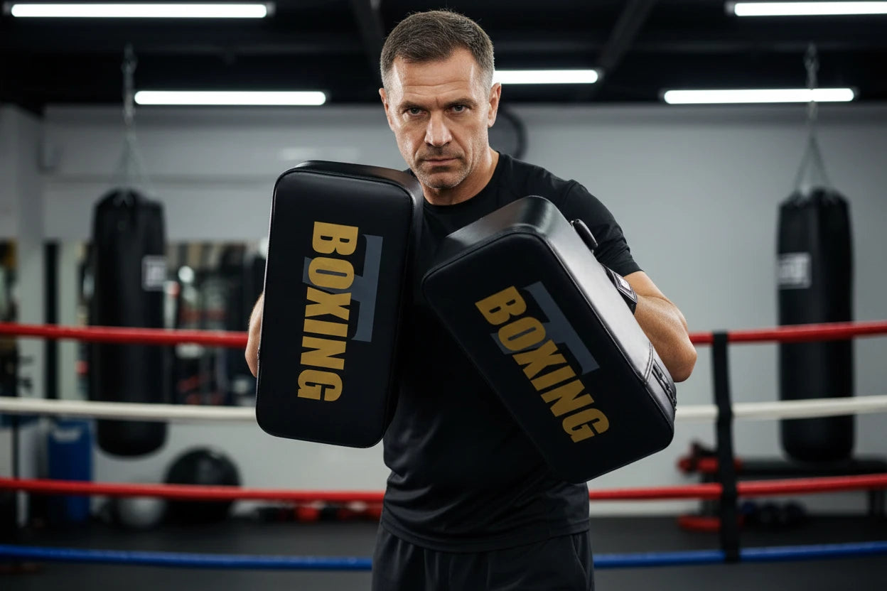 Pao de Boxe Professionnel - Coussinets de Frappe MMA Muay Thai Taekwondo Enfant Adulte