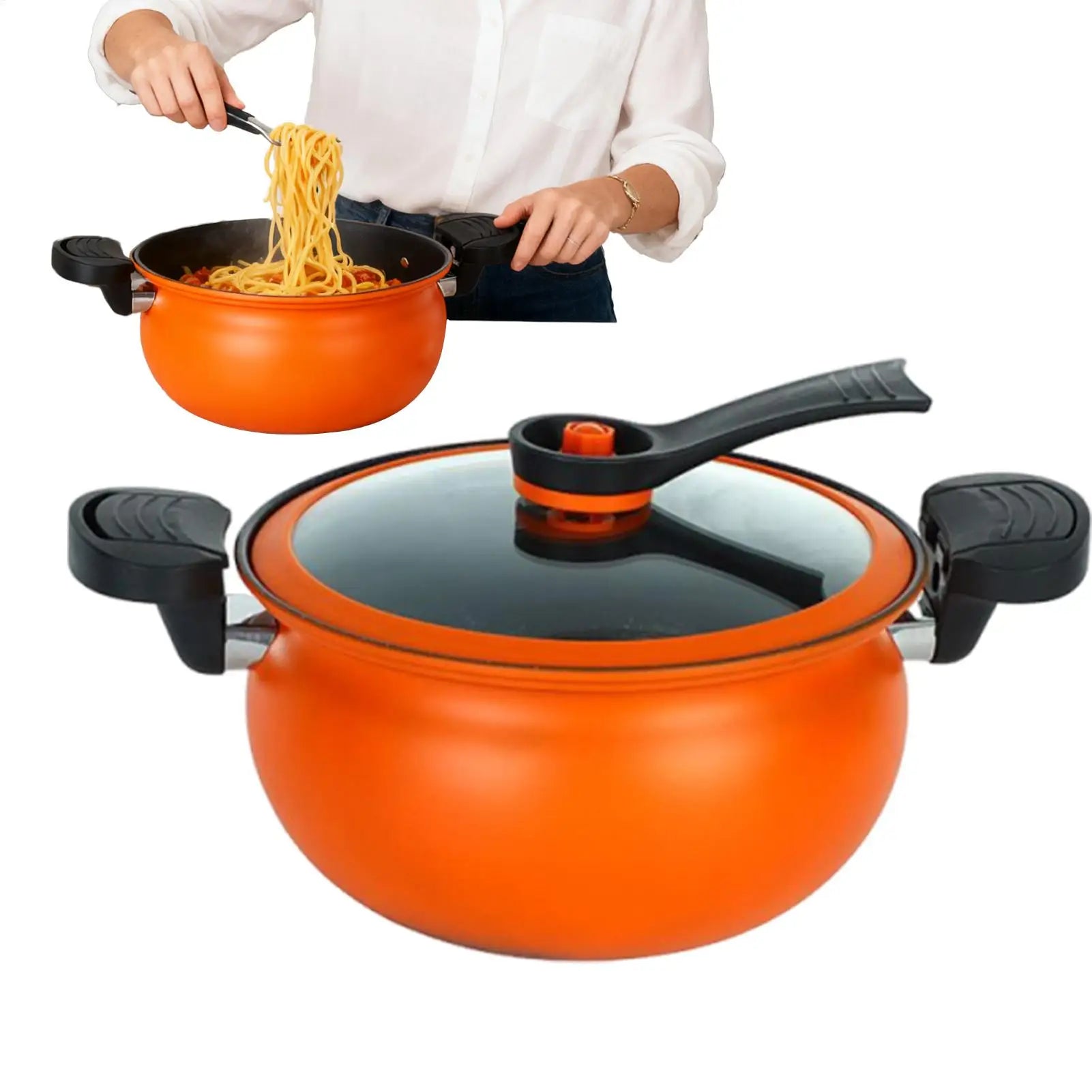 Grande Marmite Antiadhésive 5L avec Couvercle en Verre - Tous Feux