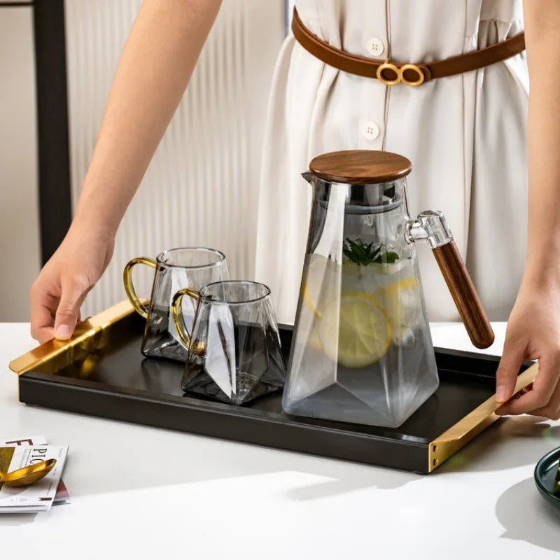 Carafe à Eau Verre Borosilicate 1800ml - Design Premium