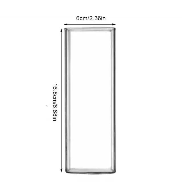 Verre Carré en Borosilicate - Tasse Transparente Thé Café Lait 250/350/450ml