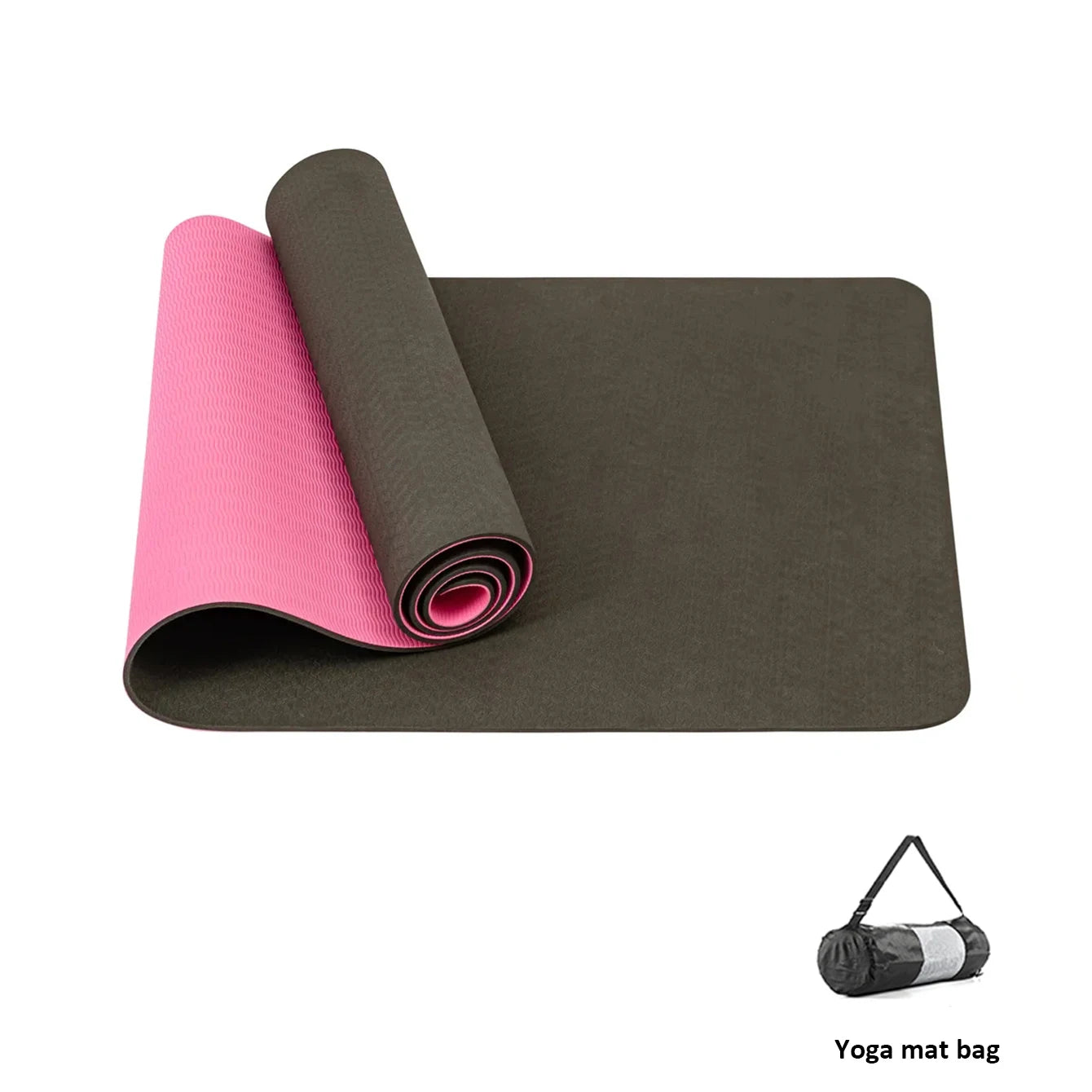 Tapis de Yoga TPE Écologique Antidérapant Double Face avec Sangle - Premium Fitness Pilates