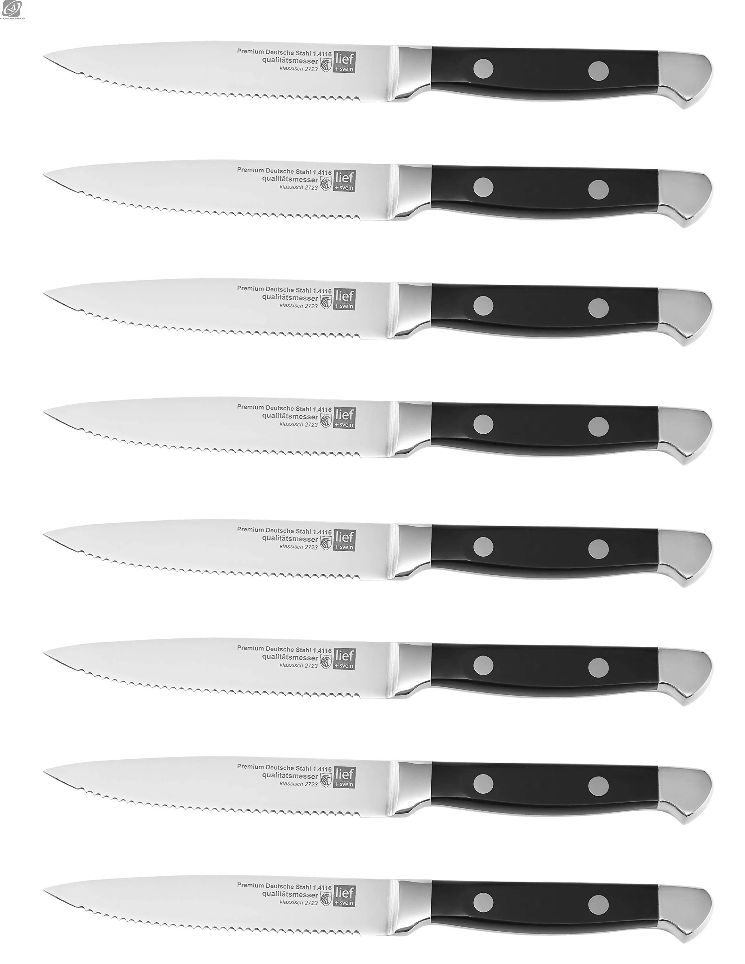 Ensemble de Couteaux à Steak Élégants en Acier Inoxydable