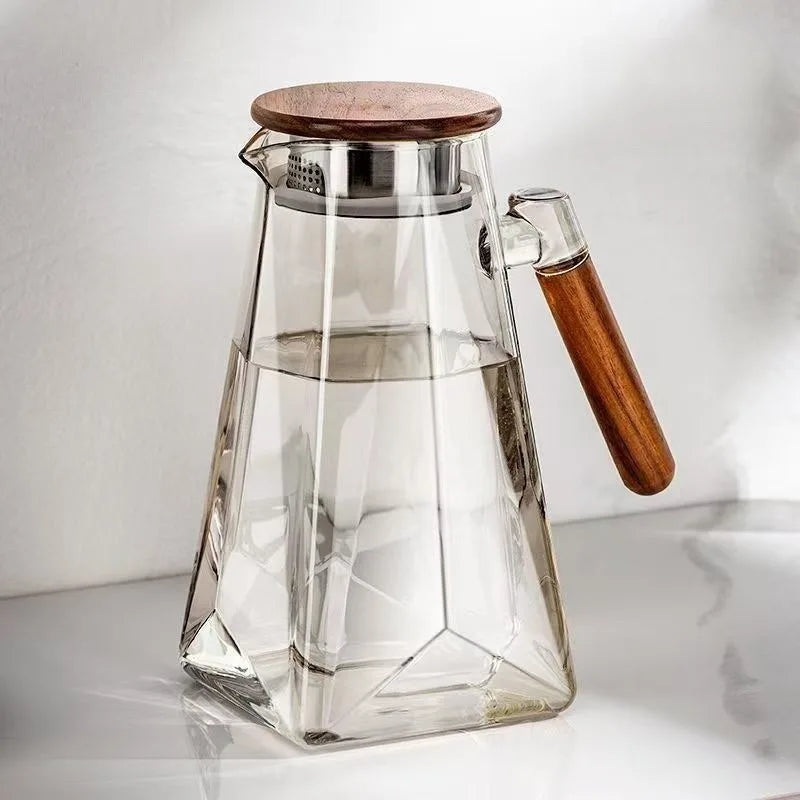 Carafe à Eau Verre Borosilicate 1800ml - Design Premium