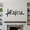 Art Mural en Métal – Rythme Cardiaque & Musique, Décoration Murale Design | Hello Young