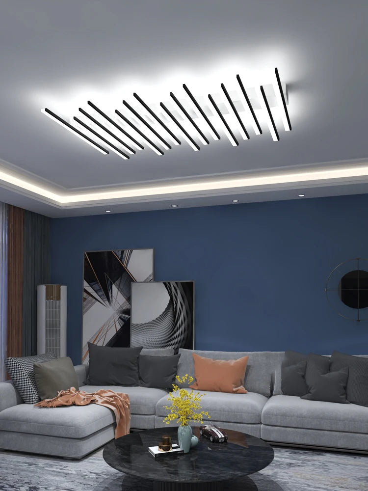 Lampes de salon modernes, luminaires de plafond, décoration intérieure pour la maison, lampes LED pour chambres à coucher, luminaires de plafond linéaires, lampe de maison