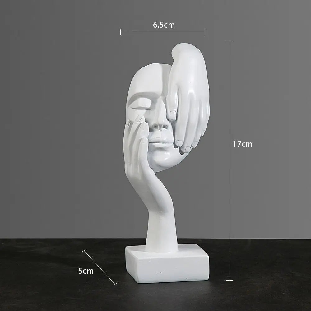 Statue Abstraite en Résine – Sculpture Nordique Penseur, Décoration Bureau & Salon | Art Luxe