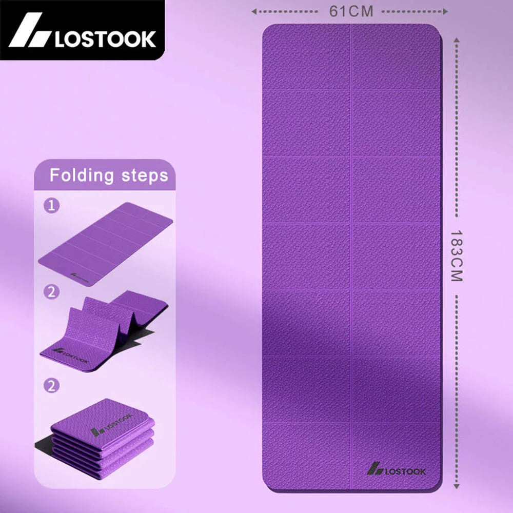 Tapis Yoga Pliable TPE 4mm - 183×61cm Voyage Pilates Portable