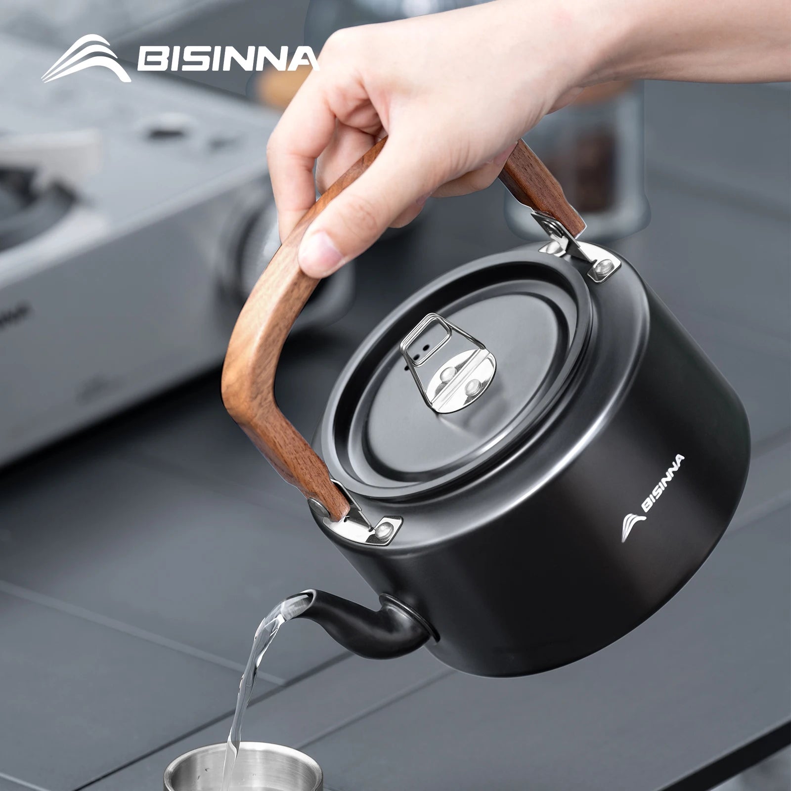 Bouilloire Camping Aluminium 1.4L BISINNA - Ultralegère & Portable