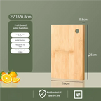 Planche à Découper Bambou Rectangulaire 25cm - Bois Massif Épais Cuisine Fruits Légumes