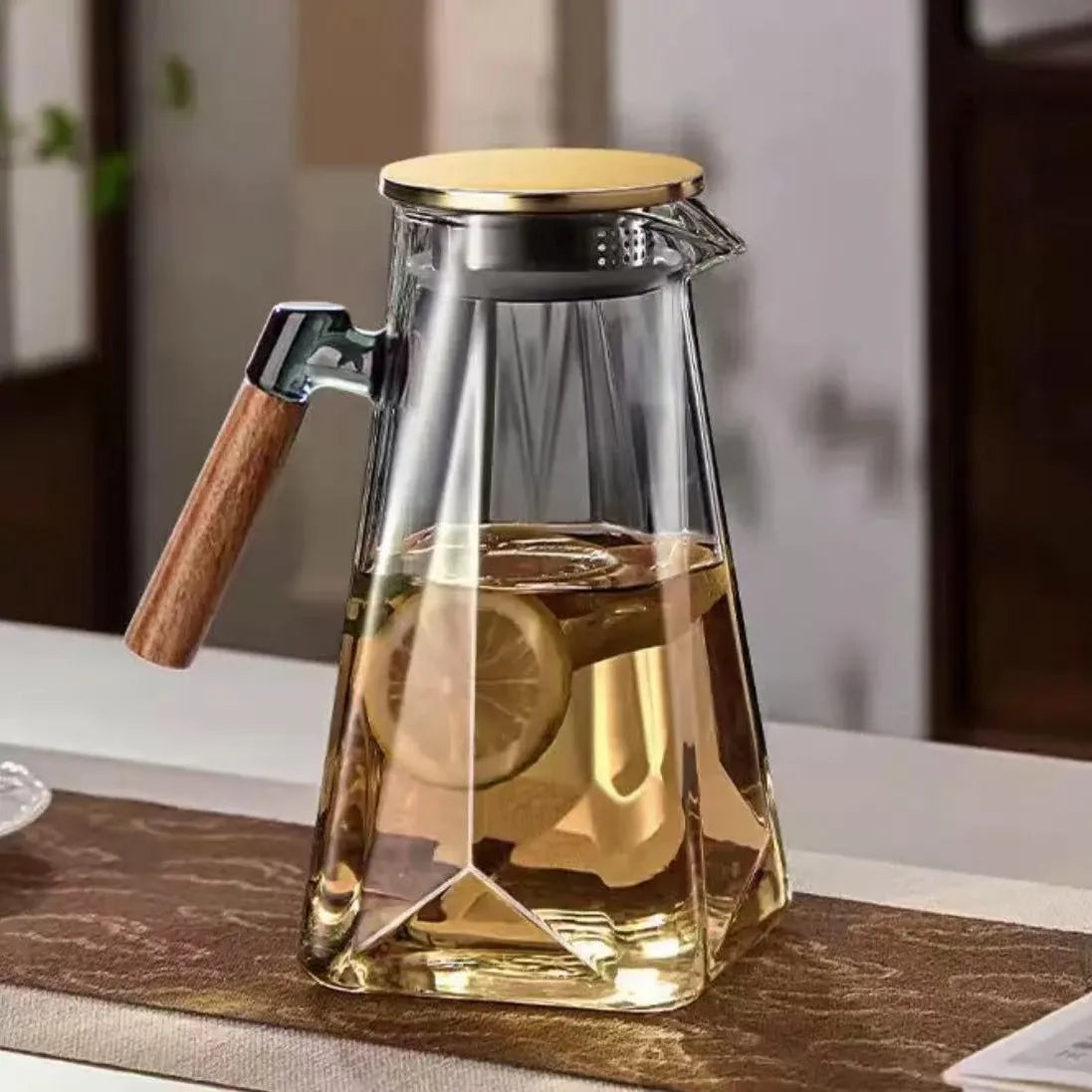 Carafe à Eau Verre Borosilicate 1800ml - Design Premium