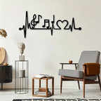 Art Mural en Métal – Rythme Cardiaque & Musique, Décoration Murale Design | Hello Young