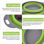 Panier Égouttoir Pliable Silicone 2 Pièces - Passoire Cuisine Gain de Place