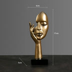 Statue Abstraite en Résine – Sculpture Nordique Penseur, Décoration Bureau & Salon | Art Luxe