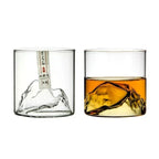 Verre à whisky japonais avec relief montagne 3D - Coffret cadeau premium