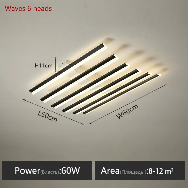 Lampes de salon modernes, luminaires de plafond, décoration intérieure pour la maison, lampes LED pour chambres à coucher, luminaires de plafond linéaires, lampe de maison