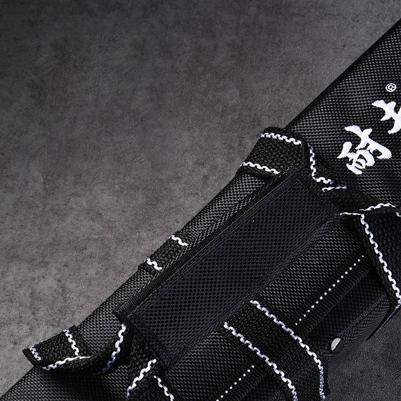 Sac Rouleau pour Couteaux de Chef - 6 Poches en Nylon Oxford Noir