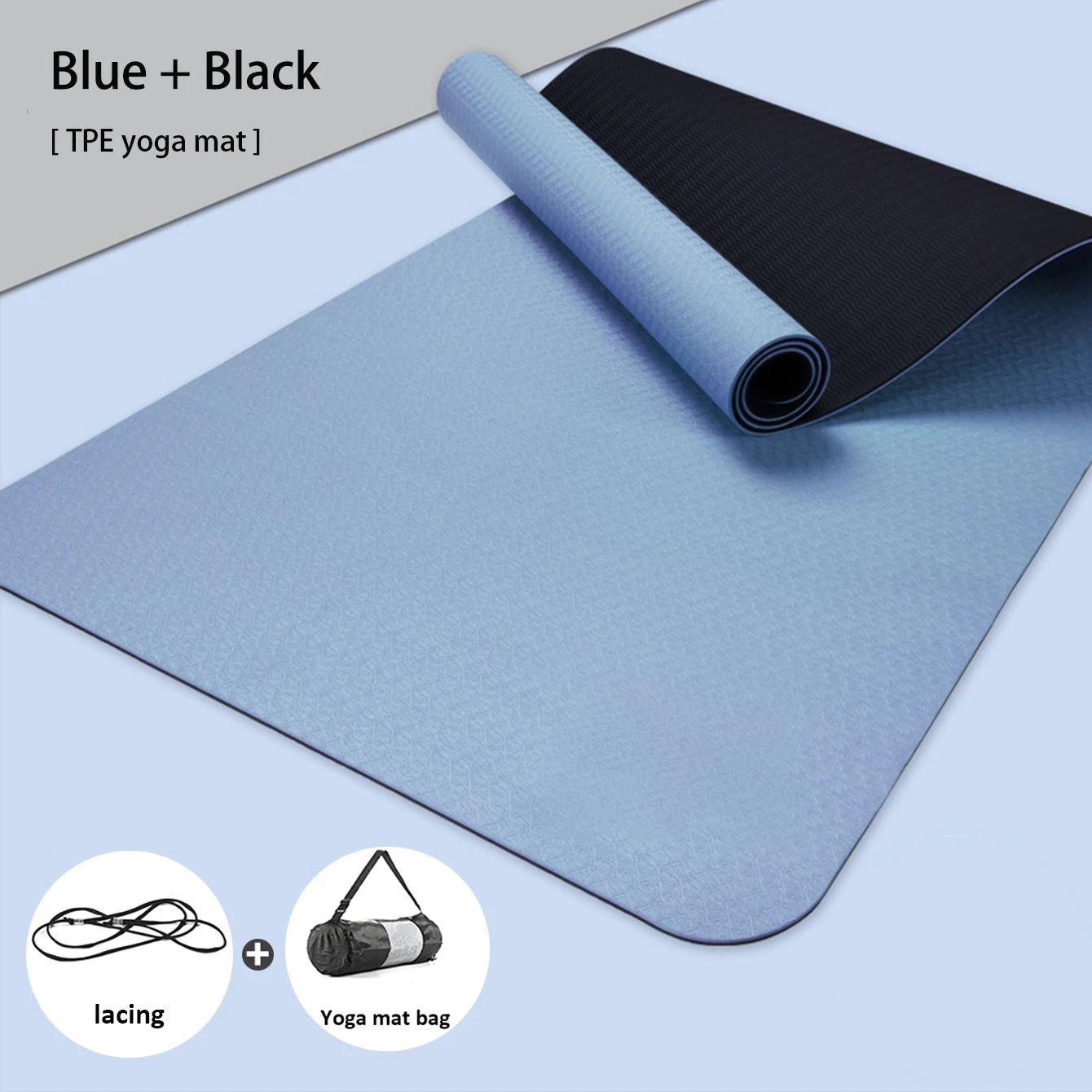 Tapis de Yoga TPE Écologique 180×57×0.6cm - Antidérapant Inodore
