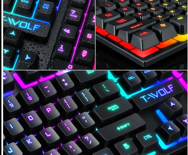 Clavier Gaming Mécanique Rétroéclairé RGB - Clavier Filaire PC Gamer avec Éclairage LED