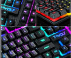 RGB Backlit Mechanical Gaming Keyboard - Wired PC Gamer Keyboard with LED Lighting