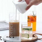 Verre Carré en Borosilicate - Tasse Transparente Thé Café Lait 250/350/450ml