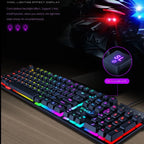 RGB Backlit Mechanical Gaming Keyboard - Wired PC Gamer Keyboard with LED Lighting