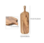 Planche à découper en bois massif avec poignée - Plateau de service artisanal