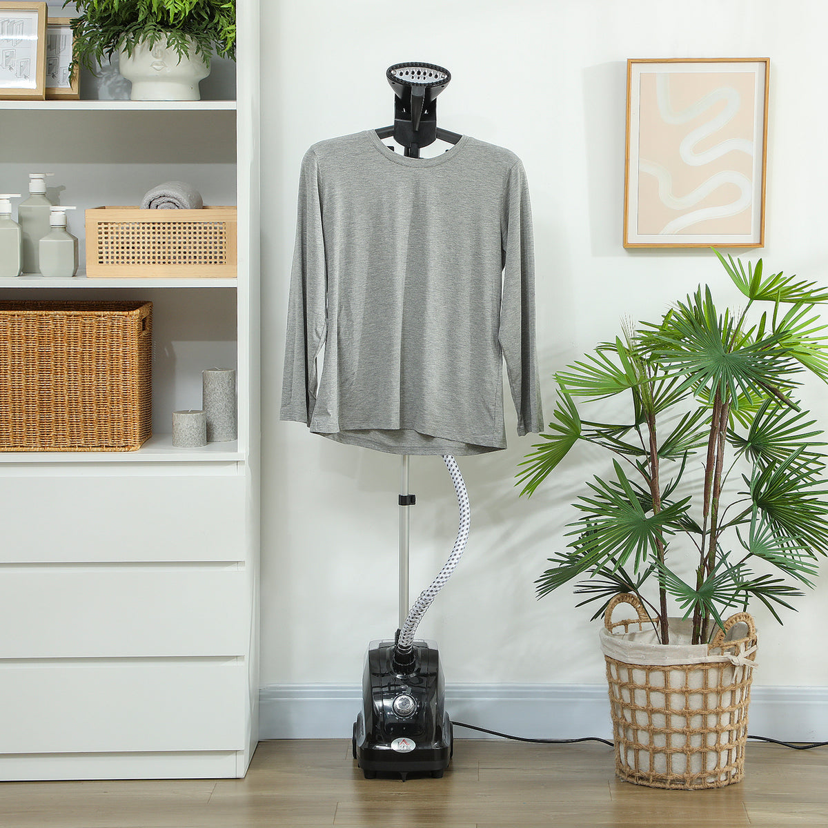 Défroisseur vapeur vertical défroisseur à vêtements 1,4 L 1950 W débit vapeur 30g/min tige telescopique noir